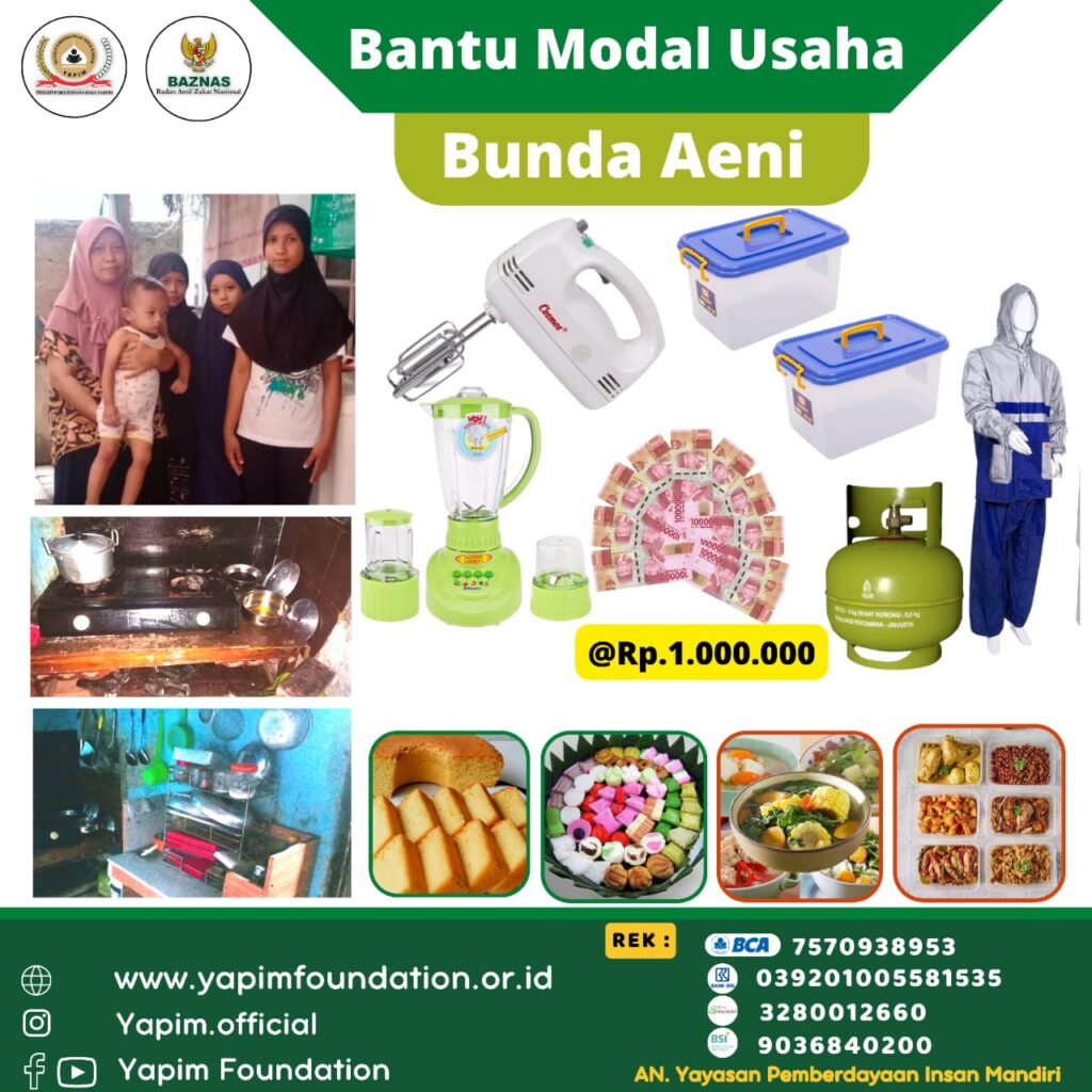 Bantu Modal Usaha Bunda Aeni 