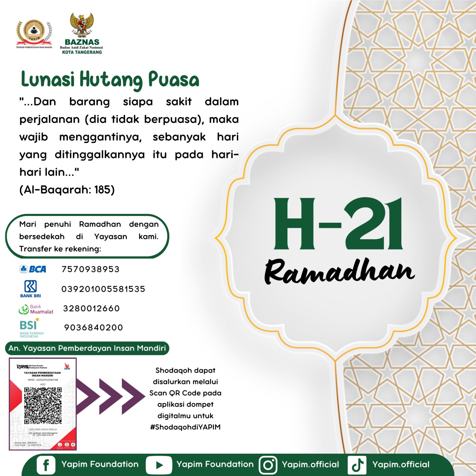 H-21 MENUJU RAMADHAN