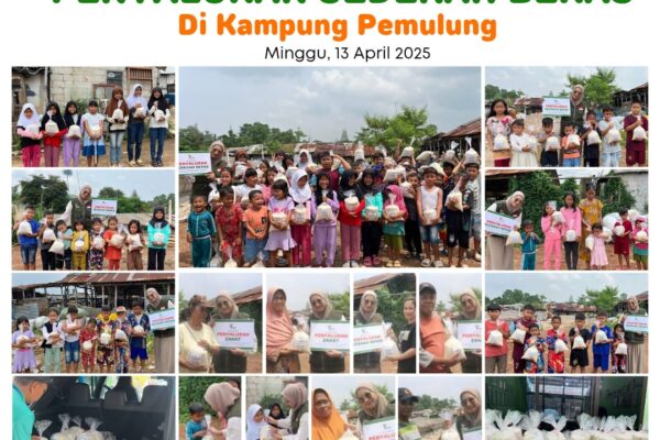 Penyaluran Sedekan Beras Di Kampung Pemulung