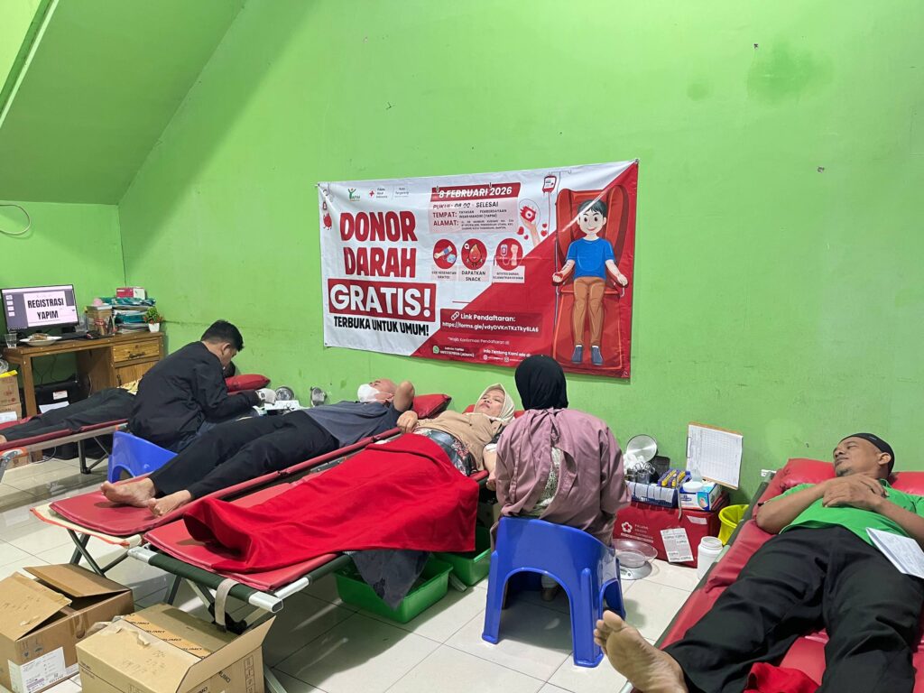 kegiatan donor darah YAPIM Februari 2026
