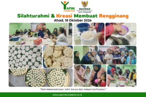 Silaturahmi dan pelatihan membuat rengginang bersama wali yatim binaan YAPIM pada 18 Oktober 2026
