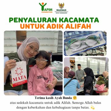 penyaluran kacamata gratis untuk Alifah